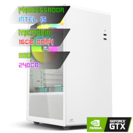 COMPUTADOR GAMER INTEL I5 12400F/PLACA H610 DDR4/16GB DDR4/SSD 240GB/GABINETE MT-G200/600W 80PLUS/GTX 1660
