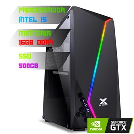 COMPUTADOR GAMER INTEL I5 12400F/PLACA H610 DDR4/16GB DDR4/SSD 500GB/GABINETE LYNX/500W 80PLUS/GTX 1650 4GB
