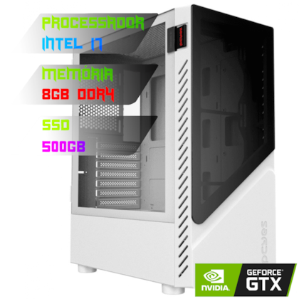 COMPUTADOR GAMER INTEL I7 11700KF/PLACA H510 DDR4/8GB DDR4/SSD 500GB/GABINETE SET WHITE GHOST/500W 80PLUS/GTX 1650 4GB