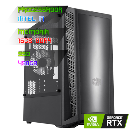 COMPUTADOR GAMER INTEL I7 12700K/Z690/16GB DDR4/SSD 480GB/GABINETE MASTERBOX MB520L/RTX 3060/600W 80PLUS/WATERCOOLER 240MM