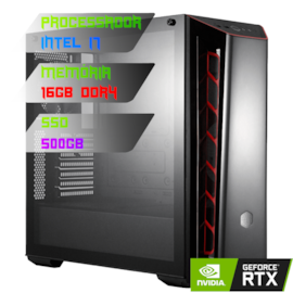 COMPUTADOR GAMER INTEL I7 13700K/PLACA B660 DDR4/16GB DDR4/SSD 500GB/GABINETE MB520 TG/600W 80PLUS/RTX 3060 /WATER 240MM