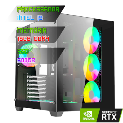 COMPUTADOR GAMER INTEL I9 12900K/Z690 DDR4/16GB DDR4/SSD 500GB/GABINETE AQUARIUS/750W 80PLUS/RTX 4060 8GB/WATER 240MM