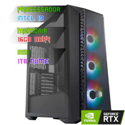 COMPUTADOR GAMER INTEL I9 13900F/PLACA Z690 DDR4/16GB DDR4/SSD 1TB NVME/GABINETE 500 MESH/750W 80PLUS/RTX 4060 TI 8GB/WATER 360MM