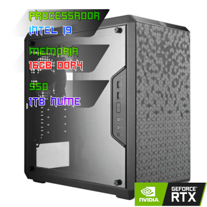 COMPUTADOR GAMER INTEL I9 13900F/PLACA Z690 DDR4/16GB DDR4/SSD 1TB NVME/GABINETE Q300L/750W 80PLUS/RTX 4060 TI 8GB/WATER 360MM