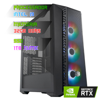 COMPUTADOR GAMER INTEL I9 13900KF/PLACA Z790 DDR5/32GB (2X16) DDR5/SSD 1TB NVME/GABINETE MASTERBOX 500 MESH/850W 80PLUS/RTX 4080 16GB/WATER 360MM