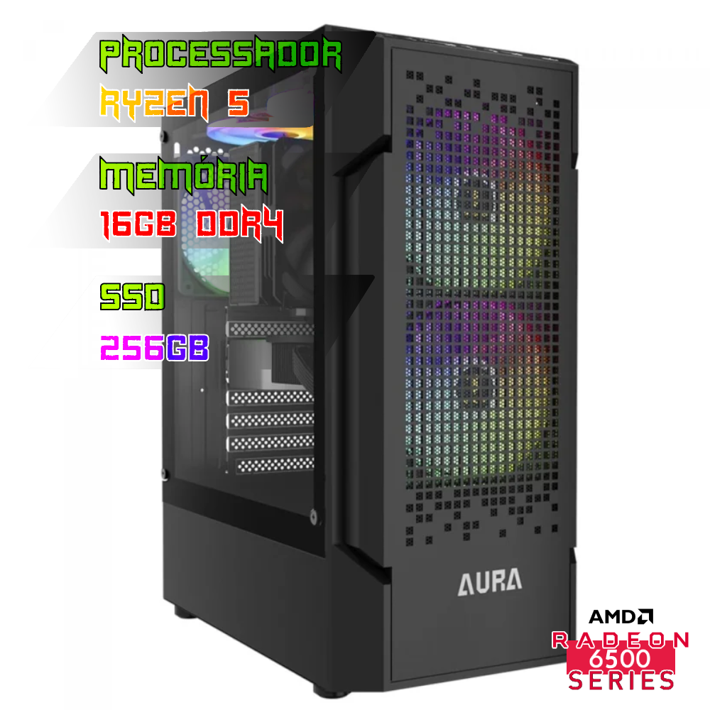 COMPUTADOR GAMER RYZEN 5 4500/PLACA A520 DDR4/16GB DDR4/SSD 256GB