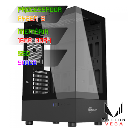 COMPUTADOR GAMER RYZEN 5 5600GT/PLACA  A520 DDR4/16GB DDR4/SSD 500GB/GABINETE AVALON PRO/FONTE 500W 80PLUS