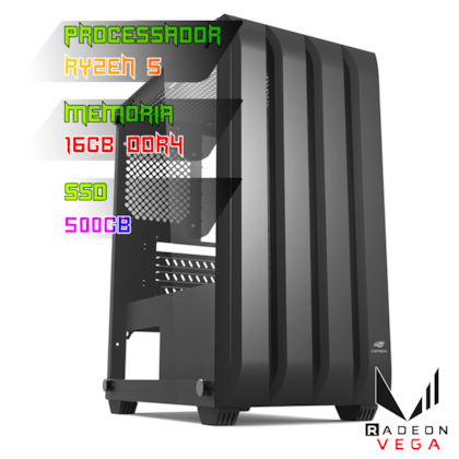 COMPUTADOR GAMER RYZEN 5 5600GT/PLACA  A520 DDR4/16GB DDR4/SSD 500GB/GABINETE MT-G100/FONTE 500W 80PLUS
