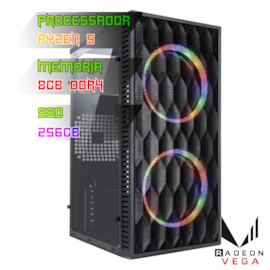 COMPUTADOR GAMER RYZEN 5 5600GT/PLACA A520 DDR4/8GB DDR4/SSD 256GB/GABINETE WAVE/FONTE 600W