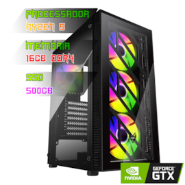 COMPUTADOR GAMER RYZEN 5 5600X/PLACA B550 DDR4/16GB DDR4/SSD 500GB/GABINETE CMT192/600W 80PLUS/RTX 3060