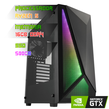 COMPUTADOR GAMER RYZEN 5 5600X/PLACA B550 DDR4/16GB DDR4/SSD 500GB/GABINETE CMT195/600W 80PLUS/RTX 3060