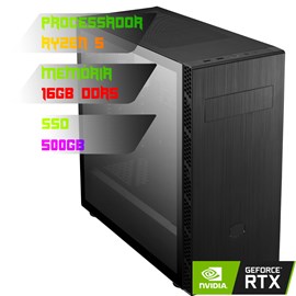 COMPUTADOR GAMER RYZEN 5 7600/PLACA B650 DDR5/16GB DDR5/SSD 500GB/GABINETE MB600L/600W 80PLUS/RTX 3060