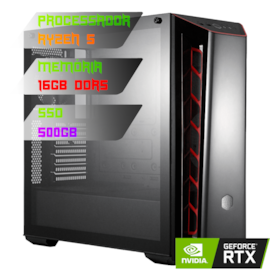 COMPUTADOR GAMER RYZEN 5 7600X/B650 DDR5/16GB DDR5/SSD 500GB/GABINETE MB520 TG/600W 80PLUS/RTX 3060 /WATER 240MM