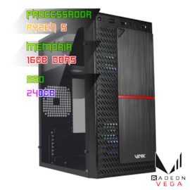 COMPUTADOR GAMER RYZEN 5 8500G/PLACA A620 DDR5/16GB DDR5/SSD 240GB/GABINETE PLATE/FONTE 500W