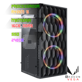 COMPUTADOR GAMER RYZEN 5 8500G/PLACA A620 DDR5/16GB DDR5/SSD 240GB/GABINETE WAVE/FONTE 500W