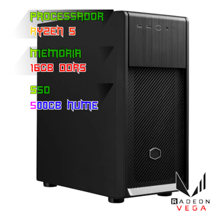 COMPUTADOR GAMER RYZEN 5 8500G/PLACA B650 DDR5/16GB DDR5/SSD 500GB NVME/GABINETE ELITE 500/FONTE 500W