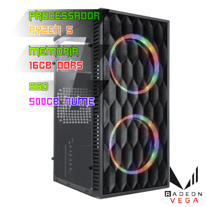 COMPUTADOR GAMER RYZEN 5 8500G/PLACA B650 DDR5/16GB DDR5/SSD 500GB NVME/GABINETE WAVE/FONTE 500W