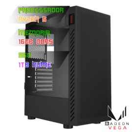 COMPUTADOR GAMER RYZEN 5 8600G/PLACA A620 DDR5/16GB DDR5/SSD 1TB NVME/GABINETE BOLTER/FONTE 600W