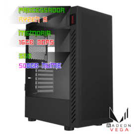 COMPUTADOR GAMER RYZEN 5 8600G/PLACA B650 DDR5/16GB DDR5/SSD 500GB NVME/GABINETE BOLTER/FONTE 600W