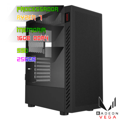 COMPUTADOR GAMER RYZEN 7 5700G/PLACA A520 DDR4/16GB DDR4/SSD 256GB/GABINETE BOLTER/FONTE 600W