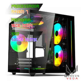 COMPUTADOR GAMER RYZEN 7 5700G/PLACA B550 DDR4/16GB DDR4/SSD 500GB NVME/GABINETE MT-G810/FONTE 600W