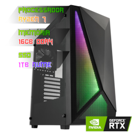 COMPUTADOR GAMER RYZEN 7 5800X/B550 DDR4/16GB DDR4/SSD 1TB NVME/GABINETE CMT195/600W 80PLUS/RTX 4060 8GBWATER 240MM