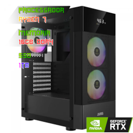 COMPUTADOR GAMER RYZEN 7 5800X/PLACA B550 DDR4/16GB DDR4/SSD 1TB/GABINETE AURA GC5 ARGB/600W 80PLUS/RTX 3060/WATER 240MM