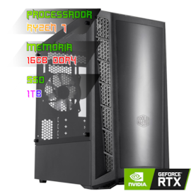 COMPUTADOR GAMER RYZEN 7 5800X/PLACA B550 DDR4/16GB DDR4/SSD 1TB/GABINETE MB320L/600W 80PLUS/RTX 3060/WATER 240MM