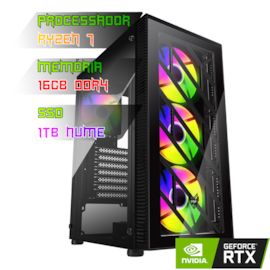 COMPUTADOR GAMER RYZEN 7 5800XT/B550 DDR4/16GB DDR4/SSD 1TB NVME/GABINETE CMT192/600W 80PLUS/RTX 4060 8GBWATER 240MM