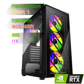 COMPUTADOR GAMER RYZEN 7 5800XT/PLACA B550 DDR4/16GB DDR4/SSD 1TB/GABINETE CMT192/600W 80PLUS/RTX 3060/WATER 240MM