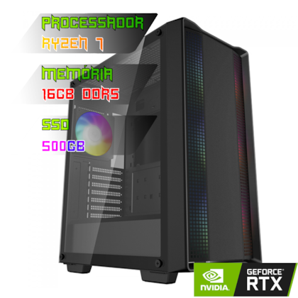 COMPUTADOR GAMER RYZEN 7 7700/PLACA X670-E DDR5/16GB DDR5/SSD 500GB /GABINETE CC560 ARGB V2/850W 80PLUS/RTX 4070 SUPER 12GB/WATER 240MM