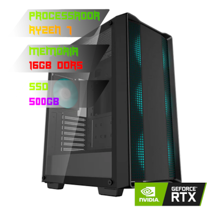 COMPUTADOR GAMER RYZEN 7 7700/PLACA X670-E DDR5/16GB DDR5/SSD 500GB /GABINETE CC560 V2/850W 80PLUS/RTX 4070 SUPER 12GB/WATER 240MM