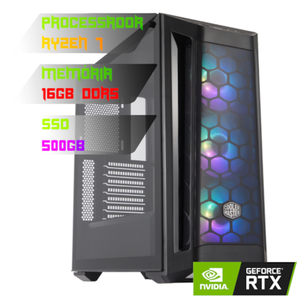 Pc Gamer Bolt / AMD Ryzen 7 7700X / 16GB DDR5 / RTX 4080 16GB / SSD 480GB