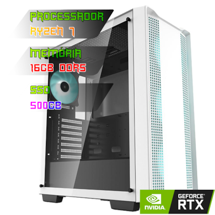 COMPUTADOR GAMER RYZEN 7 7700X/PLACA X670 DDR5/16GB DDR5/SSD 500GB /GABINETE CC560/850W 80PLUS/RTX 5070 /WATER 240MM