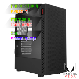 COMPUTADOR GAMER RYZEN 7 8700G/PLACA A620 DDR5/16GB DDR5/SSD 500GB NVME/GABINETE BOLTER/FONTE 600W