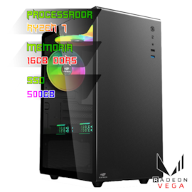 COMPUTADOR GAMER RYZEN 7 8700G/PLACA A620 DDR5/16GB DDR5/SSD 500GB NVME/GABINETE MT-200BK/FONTE 600W