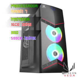 COMPUTADOR GAMER RYZEN 7 8700G/PLACA A620 DDR5/16GB DDR5/SSD 500GB NVME/GABINETE MT-G90/FONTE 600W