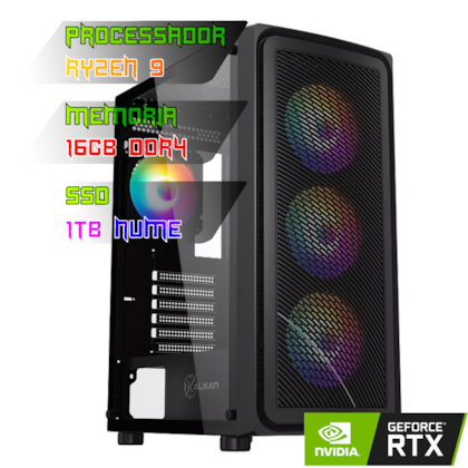 COMPUTADOR GAMER RYZEN 9 5900XT/PLACA B550 DDR4/16GB DDR4/SSD 1TB NVME/GABINETE JOTURN/850W 80PLUS/RTX 5070/WATER 240MM