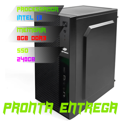 COMPUTADOR INTEL CORE I3 4160/ PLACA MÃE H81 / 8GB MEMÓRIA/ SSD 240GB/GABINETE