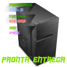 COMPUTADOR INTEL CORE I3 4170 / PLACA MÃE B85/ (1x8)8GB 1600MHZ / SSD 240GB / GABINETE