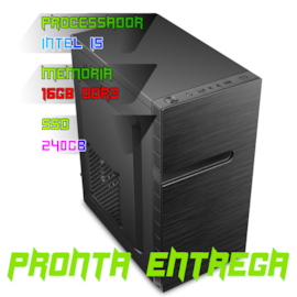 COMPUTADOR INTEL CORE I5 4460 / PLACA MÃE B85 / (2x8)16GB DUAL CHANNEL 1600MHZ / SSD 240GB / GABINETE COM FONTE