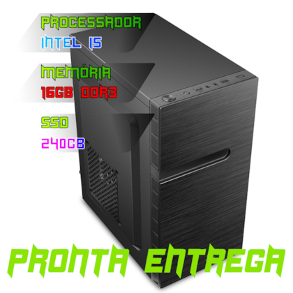 COMPUTADOR INTEL CORE I5 4460 / PLACA MÃE B85 / (2x8)16GB DUAL CHANNEL 1600MHZ / SSD 240GB / GABINETE COM FONTE