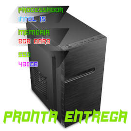 COMPUTADOR INTEL CORE I5 6500 / PLACA MÃE H110 / 8GB DDR3 MEMÓRIA/ SSD 480GB / FONTE 500W / GABINETE PADRÃO