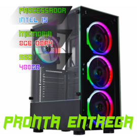 COMPUTADOR INTEL CORE I5 8400 / PLACA MÃE B250 / 8GB DDR4 3200MHZ / SSD 480GB / GABINETE / FONTE 600W REAIS