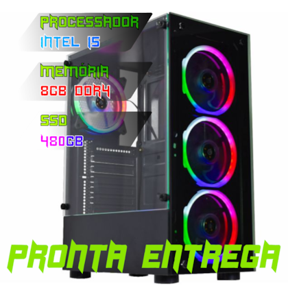 COMPUTADOR INTEL CORE I5 8400 / PLACA MÃE B250 / 8GB DDR4 3200MHZ / SSD 480GB / GABINETE / FONTE 600W REAIS