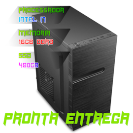 COMPUTADOR INTEL CORE I7 4770 / PLACA MÃE B85 / (2x8)16GB DUAL CHANNEL 1600MHZ / SSD 480GB / GABINETE / FONTE 600W REAIS