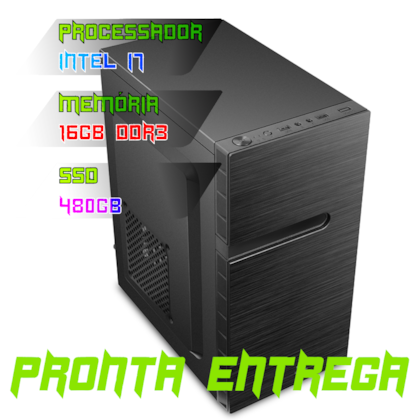 COMPUTADOR INTEL CORE I7 4770 / PLACA MÃE B85 / (2x8)16GB DUAL CHANNEL 1600MHZ / SSD 480GB / GABINETE / FONTE 600W REAIS