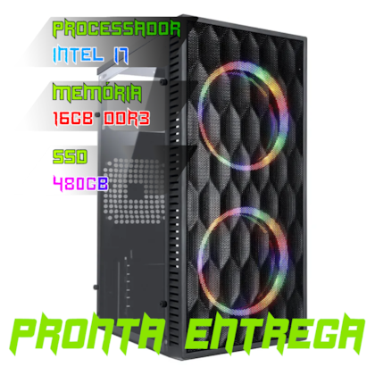 COMPUTADOR INTEL CORE I7 4790 / PLACA MÃE B85/ (2x8)16GB DUAL CHANNEL 1600MHZ / SSD 480GB / GABINETE / FONTE 600W