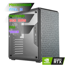 COMPUTADOR INTEL I5 14400F/PLACA B760 DDR5/16GB DDR5/SSD 480GB/GABINETE Q500L/600W 80PLUS/RTX 5050 8GB/WATER 240MM