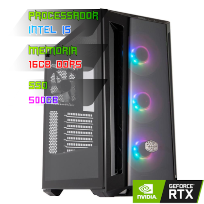 COMPUTADOR INTEL I5 14600KF/PLACA B760 DDR5/16GB DDR5/SSD 500GB /GABINETE MB520/600W 80PLUS/RTX 5050 8GB/WATER 240MM